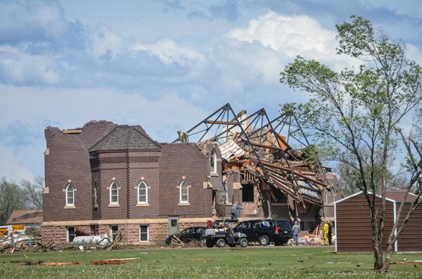 Sarah Liberte took this photo of the Zion Lutheran Church, destroyed by the Mother s Day tornado.